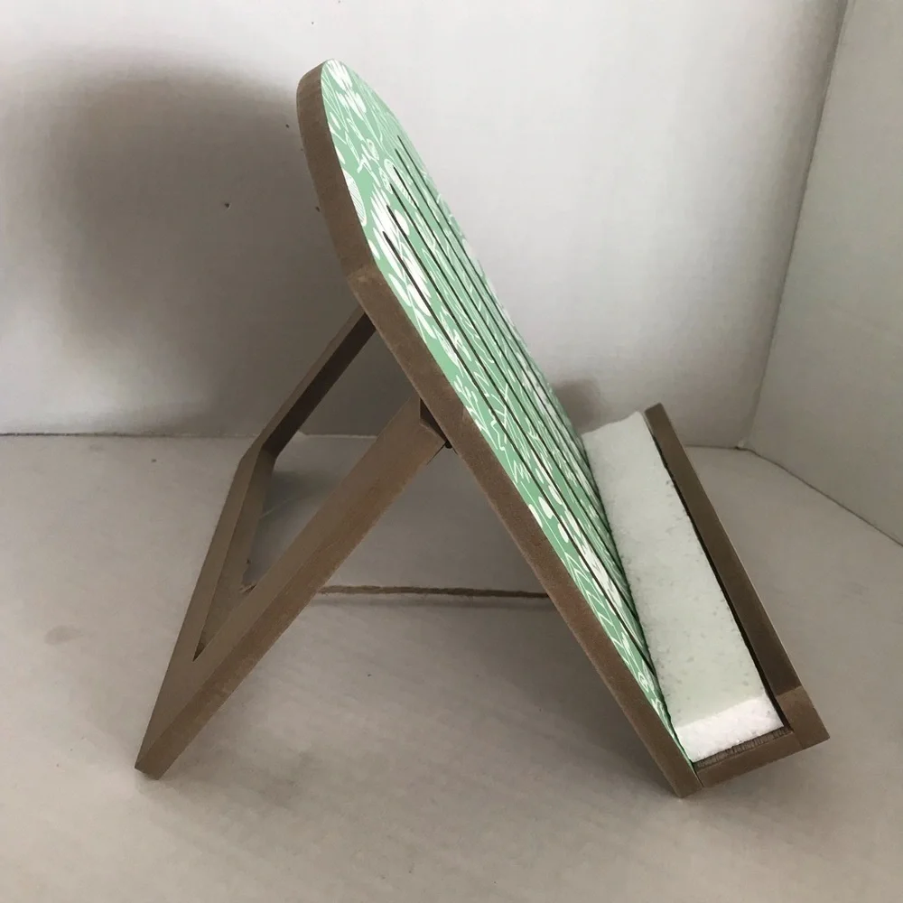 NWT - Farmhouse Wooden Cookbook Stand Relax & Radiate Crate By CULTUREFLY